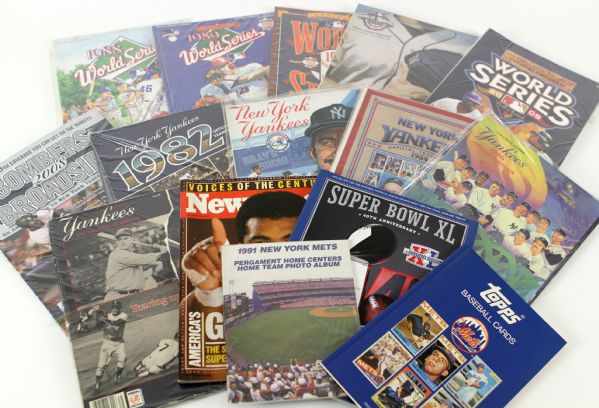 1965-2009 New York Yankees & Mets Memorabilia Collection - Lot of 82 w/ Team Yearbooks, World Series/All Star Game Programs & More