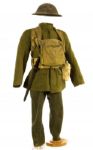 1917-18 WW1 Olive Drab Wool Uniform Tunic w/ Field Pack & Helmet (MEARS LOA)