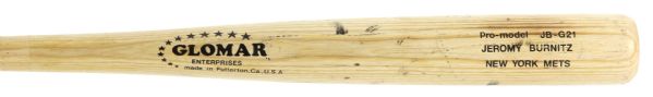 1993-94 Jeromy Burnitz New York Mets Glomar Professional Model Game Used Bat (MEARS LOA)