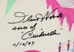 1965 Signed Ilene Woods Disney's Cinderella 14 x 36 Movie Poster 
