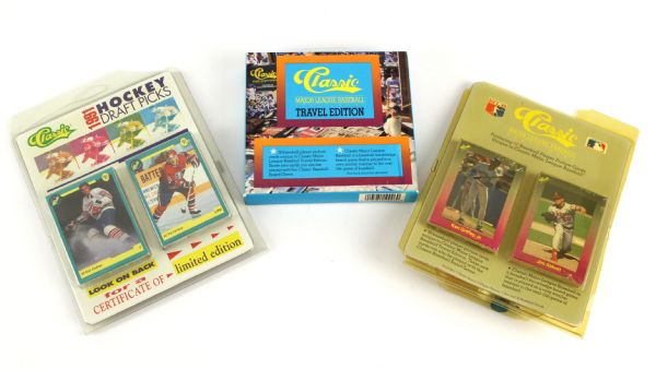 1989-91 Classic Baseball Hockey Sets Griffey Jr. Lindros Mattingly Jackson Puckett - Lot of Three