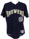 1994 Mike Caldwell Milwaukee Brewers Old Timers Game Worn Jersey (MEARS LOA/Signed Caldwell LOA)