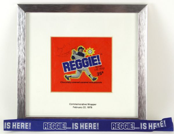 1978 Reggie Jackson New York Yankees "Reggie!" Candy Bar Memorabilia Collection - Lot of 5 w/ Signed Wrapper & Promotional Photos (JSA)