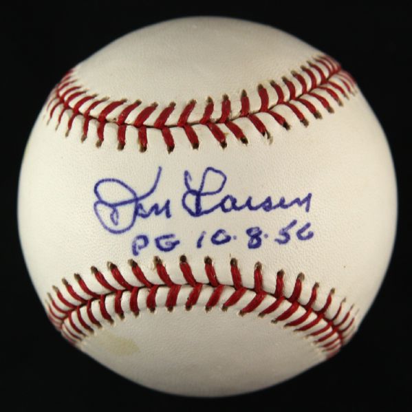 2000s Don Larsen New York Yankees Single Singed & Inscribed "PG 10-8-5" OML Selig Baesball (JSA)