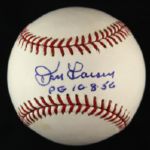 2000s Don Larsen New York Yankees Single Singed & Inscribed "PG 10-8-5" OML Selig Baesball (JSA)