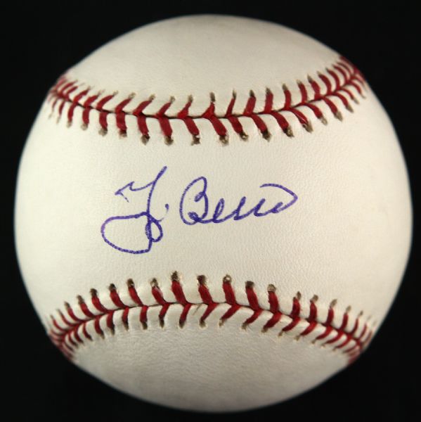2000s Yogi Berra New York Yankees Single Signed OML Selig Baseball (JSA)
