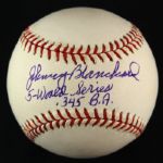 1994-2000 Johnny Blanchard New York Yankees Single Signed OAL Budig Baseball (JSA)
