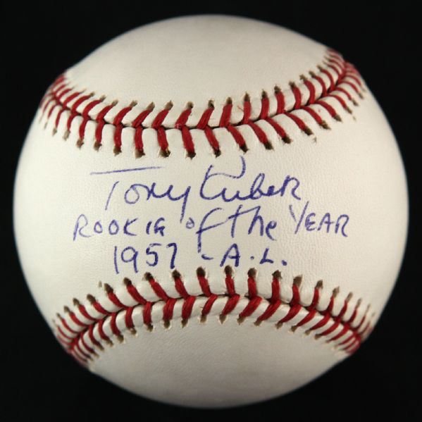 2000s Tony Kubek New York Yankees Single Signed OML Selig Baseball (JSA)