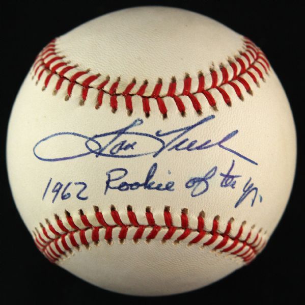 1994-2000 Tom Tresh New York Yankees Single Signed OAL Budig Baseball (JSA)
