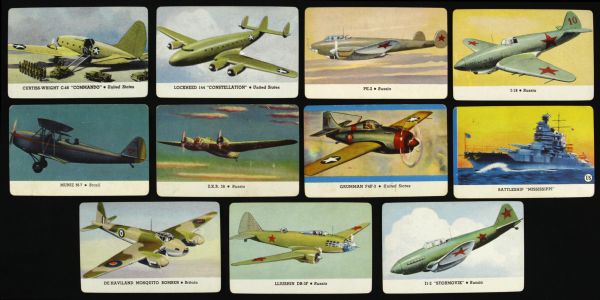 1940s Aviation Trading Cards - Lot of 49