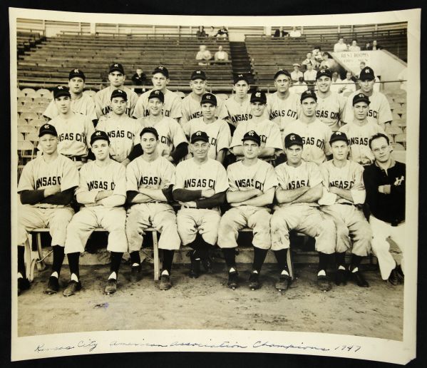 1947 Kansas City Blues American Association Champions 8" x 10" Original Team Photograph
