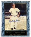 1990s Bill "Moose" Skowron New York Yankees Signed 11" x 13" Display (JSA)