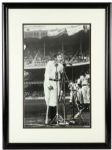 1948 Babe Ruth New York Yankees Last Appearance at Yankee Stadium 17" x 24" Framed Photo