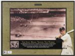 1995 Bobby Thomson New York Giants Signed 18" x 24" Framed Shot Heard Round the World Print (JSA) 5/1951