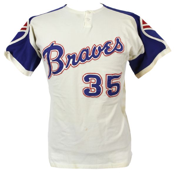 1972 Phil Niekro Atlanta Braves Game Worn Home Jersey (MEARS A8.5) First Braves Knit Jersey