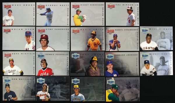 1992-93 Upper Deck Then & Now  Hologram Cards Full Set of 18 w/ Mickey Mantle, Willie Mays & More