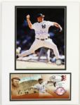 2003 Roger Clemens New York Yankees Dual Signed 12" x 16" Mounted Display (JSA)