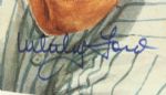 1980's Whitey Ford New York Yankees Signed 13 x 17 Framed Lithograph (JSA) 726/2000