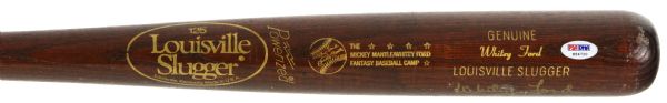 1980s Whitey Ford New York Yankees Signed Louisville Slugger Fantasy Camp Bat (PSA/DNA)