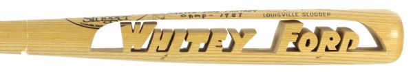 1987 Whitey Ford New York Yankees Signed Louisville Slugger Carved Fantasy Camp Bat (PSA/DNA)