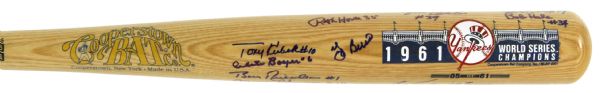 1961 New York Yankees World Series Champions Signed Cooperstown Bat Company Bat w/ 15 Signatures Including Yogi Berra, Ralph Houk & More (JSA) 5/61
