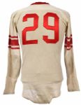 1960's Sand Knit #29 Durene Game Worn Football Jersey w/ 6 Button Crotch Piece (MEARS LOA)