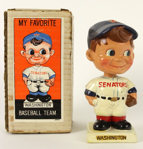 1961-63 Washington Senators White Base Nodder w/ Original Box