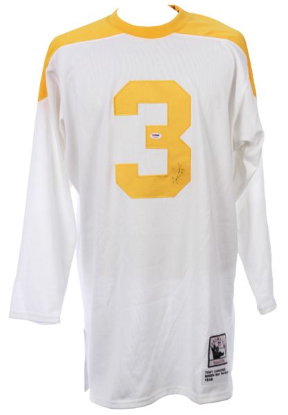 1990s Tony Canadeo Green Bay Packers Signed Mitchell & Ness 1946 Throwback Jersey (PSA/DNA)