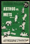 1966 Houston Astros New York Mets Program Featuring Nolan Ryans First Major League Appearance