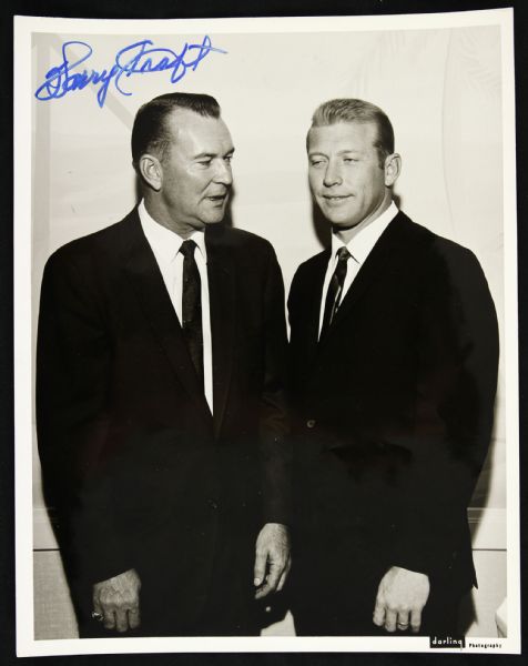 1960s circa Mickey Mantle Harry Craft 8 x 10 B/W Photo w/Croft Signature