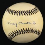 1995 Mickey Mantle Jr. Single Signed OAL Budig Mickey Mantle Commemorative Baseball (MEARS LOA)