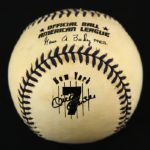 1995 Mickey Mantle Jr. Single Signed OAL Budig Mickey Mantle Commemorative Baseball (MEARS LOA)