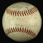 1960 New York Yankees Team Signed OAL Cronin Baseball w/ 21 Signatures Including Mickey Mantle, Whitey Ford, Yogi Berra & More (JSA)