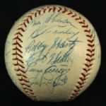 1960 New York Yankees Team Signed OAL Cronin Baseball w/ 21 Signatures Including Mickey Mantle, Whitey Ford, Yogi Berra & More (JSA)