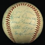 1960 New York Yankees Team Signed OAL Cronin Baseball w/ 21 Signatures Including Mickey Mantle, Whitey Ford, Yogi Berra & More (JSA)