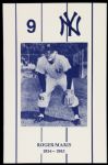 1985 Roger Maris Funeral Program New York Yankees