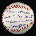 2000s Pete Rose Cincinnati Reds Single Signed & Inscribed OML Selig Baseball (PSA/DNA)