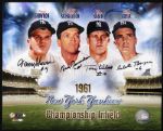 2006 Signed New York Yankees 61 Championship Infield Skowron Richardson Kubek Boyer 8 x 10 (JSA)