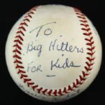 1984-94 Mickey Mantle New York Yankees Single Signed & Inscribed OAL Brown Baseball (PSA/DNA)