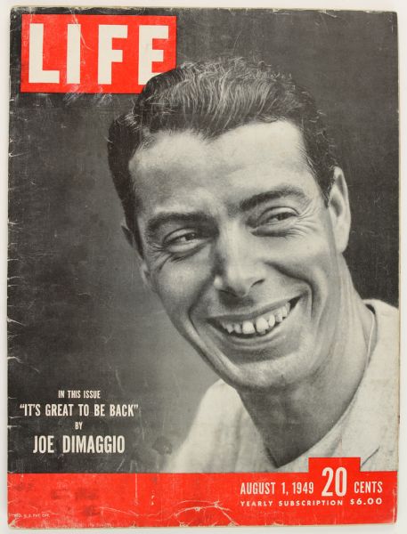 1949 Life Magazine w/ Joe DiMaggio New York Yankees 