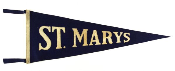 1920s St. Marys (Namesake of Babe Ruths Childhood School) Full Size 29" Pennant
