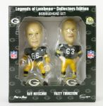 2007 Green Bay Packers Legends of Lambeau Ray Nitschke Fuzzy Thurston Bobbleheads NIB - Set of Two