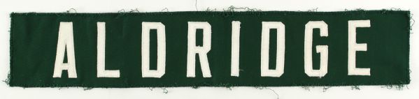 1969-70 Lionel Aldridge Green Bay Packers Home Durene Nameplate (MEARS LOA)