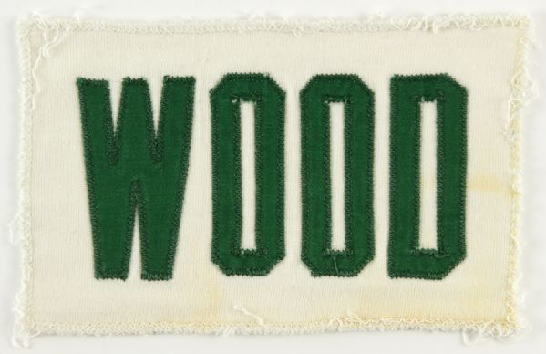 1969-70 Willie Wood Green Bay Packers Road Durene Nameplate (MEARS LOA)