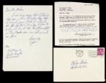 1962-69 Signed Green Bay Packers Letter Collection Jim Taylor Forrest Gregg Donny Anderson - Lot of 4 (JSA)