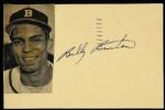 1954 Signed Billy Bruton Postcard 3" x 5" Milwaukee Braves (JSA)