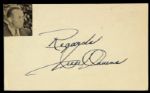 1954 Jesse Owens Signed 3 1/2" x 5 Postcard 4-Time Gold Medal Winner in 36 Olympics (JSA)