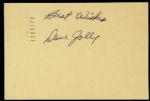 1954 Dave Jolly Signed Postcard 3 1/2" x 5" Milwaukee Braves (JSA)