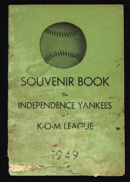 1949 Independence Yankees Souvenir Book w/ Mickey Mantle