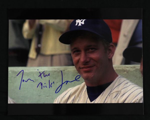 2000s Thomas Jane Mickey Mantle in 61* Signed 8" x 10" Photos - Lot of 2 (JSA)